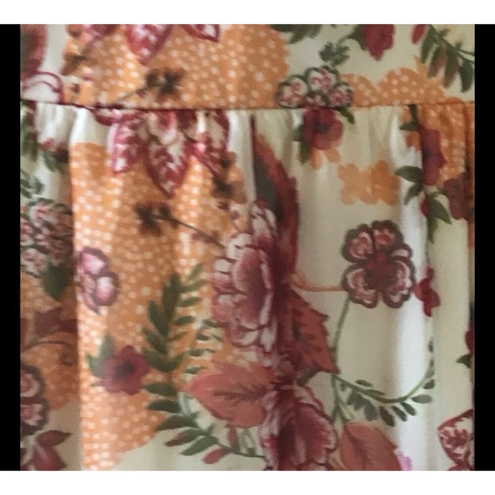Pink Floral Dress Empire Waist Soft Girl Cottagecore Summer M Made in USA - Picture 3 of 5